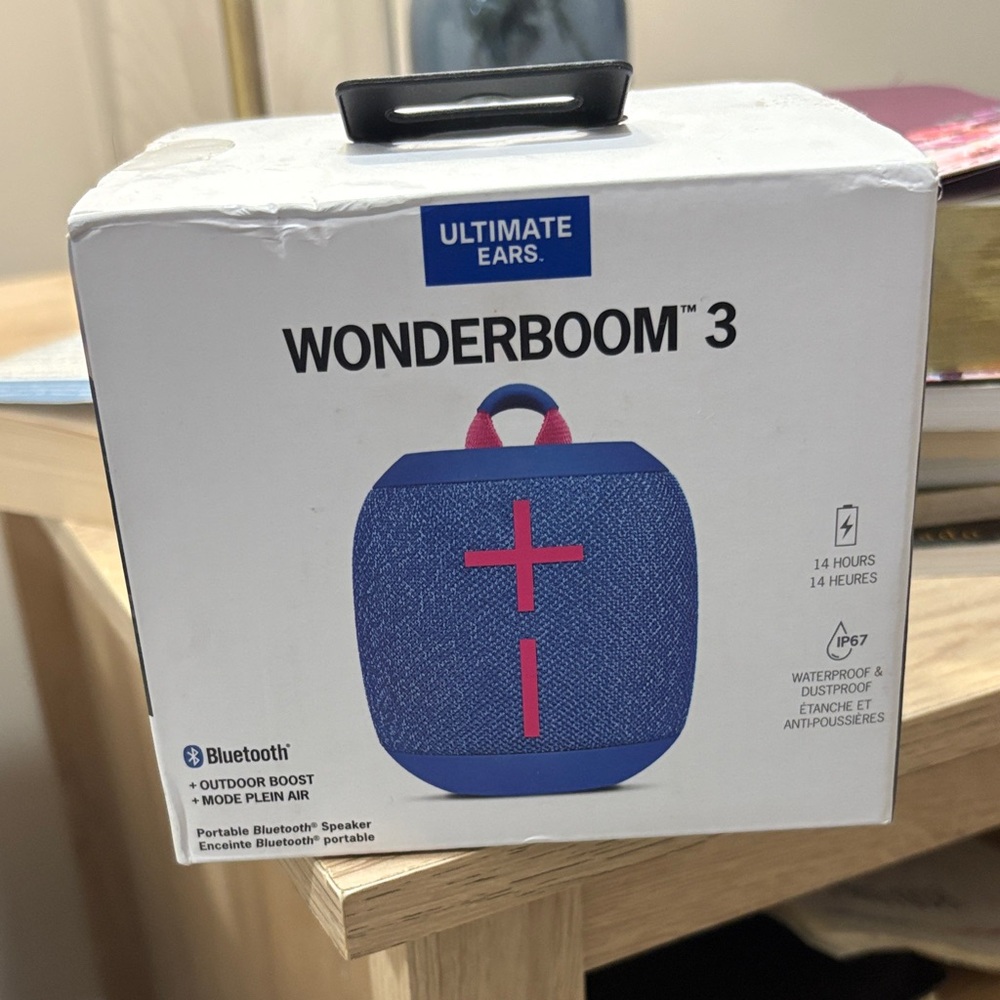 Ultimate Ears Wonderboom 3 Bluetooth Speaker - Blue and Pink